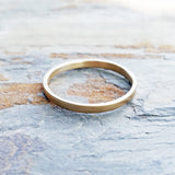 2mm Gold Wedding Band in Polished or Matte Finish