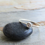 3mm Tiny Moissanite Ring in White Gold