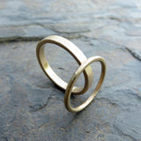 Hammered 14k Gold Wedding Band in Matte or Polished Finish