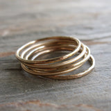Five Golden Rings in 14k Yellow, White, or Rose Gold