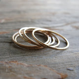 Five Golden Rings in 14k Yellow, White, or Rose Gold