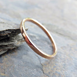 Thin Rose Gold Wedding Band - 2mm Wedding Ring in Recycled Solid 14k Gold - Polished or Matte Rose Gold Wedding Band or Flat Stacking Ring