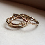 Single Hammered Gold Fill Stacking Ring