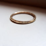 Single Hammered Gold Fill Stacking Ring