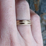 Tiny 14k Yellow Gold Stacking Band