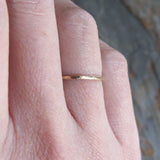 Tiny 14k Yellow Gold Stacking Band