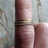 Tiny 14k Yellow Gold Stacking Band