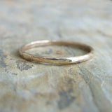 Single Hammered Gold Fill Stacking Ring