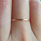 Tiny 14k Rose Gold Stacking Ring