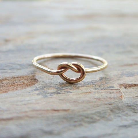 Solid 14k Gold Love Knot Promise Ring