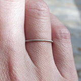 Tiny 14k White Gold Stacking Band