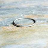 Tiny 14k White Gold Stacking Band