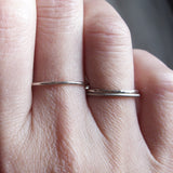 Tiny 14k White Gold Stacking Band