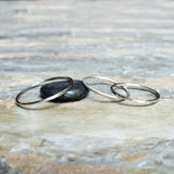 Tiny 14k White Gold Stacking Band
