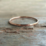 Tiny 14k Rose Gold Stacking Ring