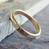 3mm Yellow Gold Wedding Ring, Polished or Matte