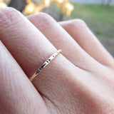 Notched Wedding Band in 14k Gold